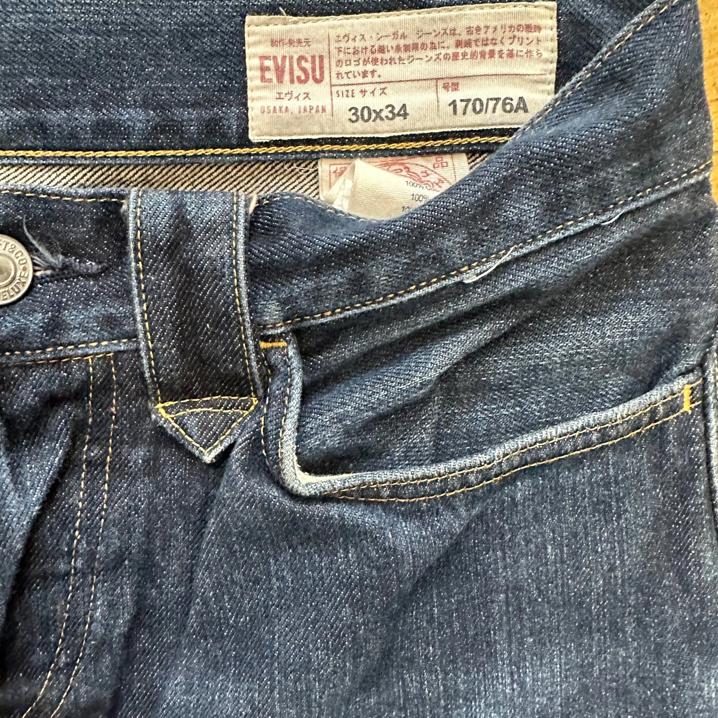 JEAN EVISU DAICOCK - W34 X L32 - BELYBENT