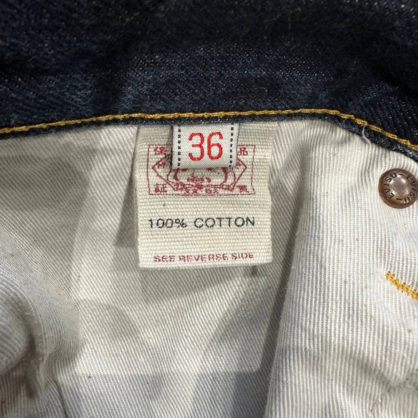 JEAN EVISU SEAGULL - W36 X L30 - BELYBENT