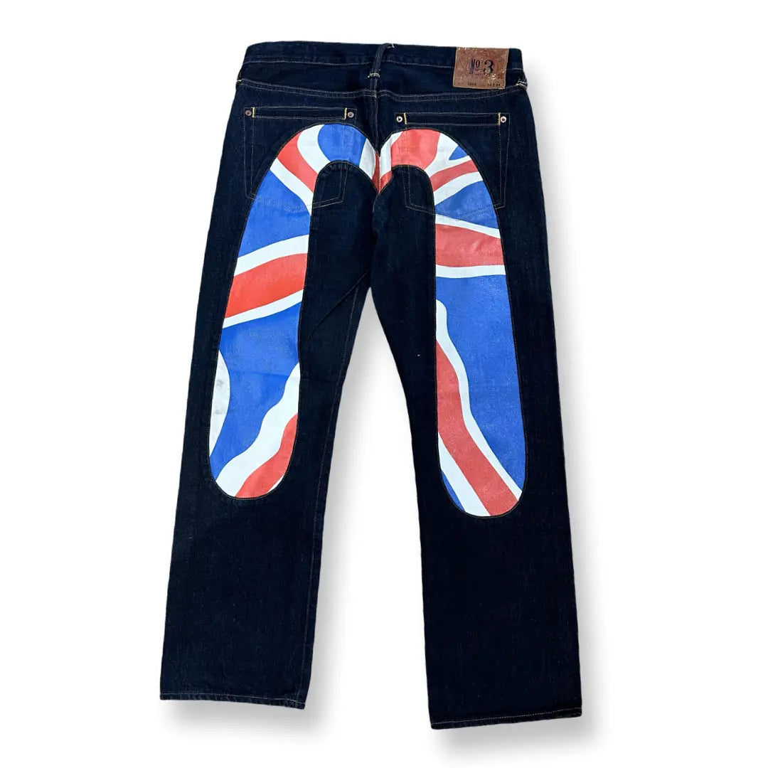 JEAN EVISU DAICOCK - W34 X L28 - BELYBENT