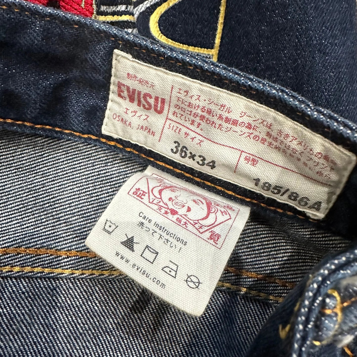 JEAN EVISU DAICOCK - W36 X L30 - BELYBENT