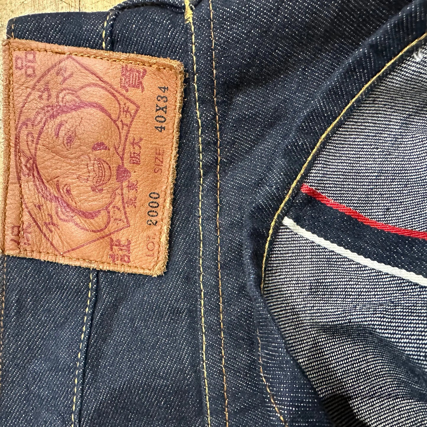 JEAN EVISU DAICOCK - W40 X L32 - BELYBENT