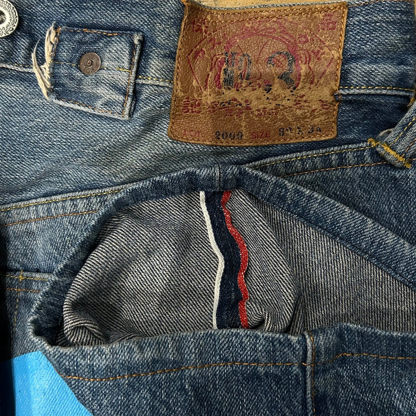 JEAN EVISU DAICOCK - W33 X L34 - BELYBENT