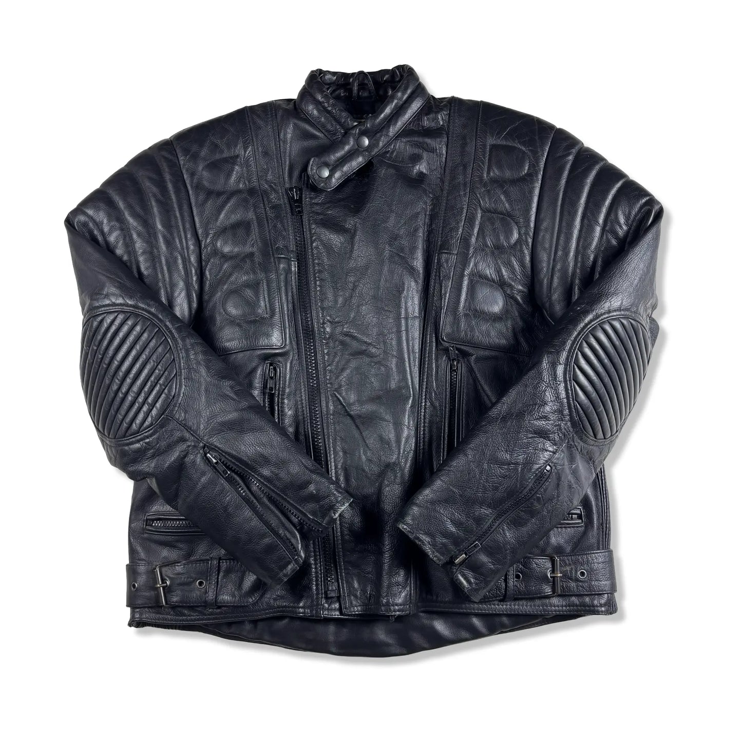 VESTE EN CUIR MOTARD - M BELYBENT