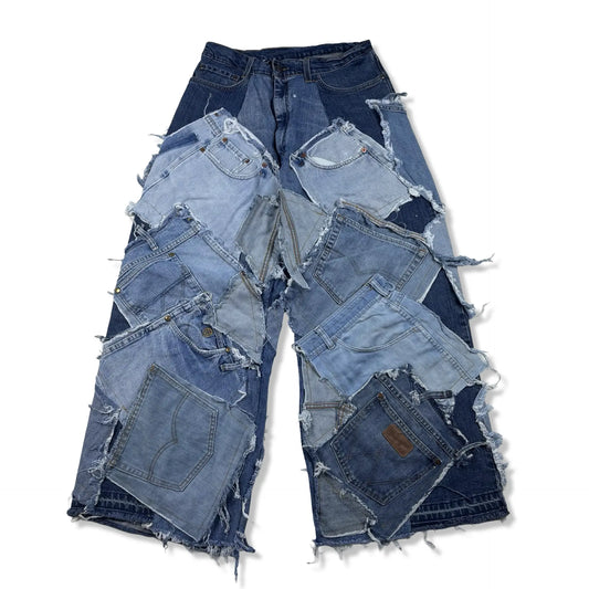 BAGGY PATCHWORK - W32 BELYBENT